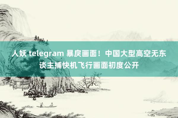 人妖 telegram 暴戾画面！中国大型高空无东谈主捕快机飞行画面初度公开