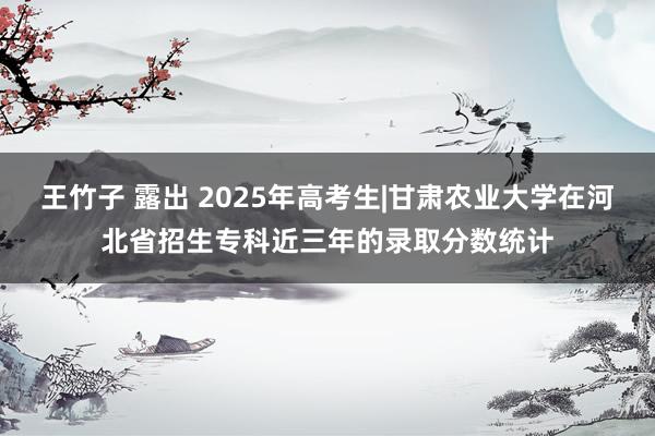 王竹子 露出 2025年高考生|甘肃农业大学在河北省招生专科近三年的录取分数统计