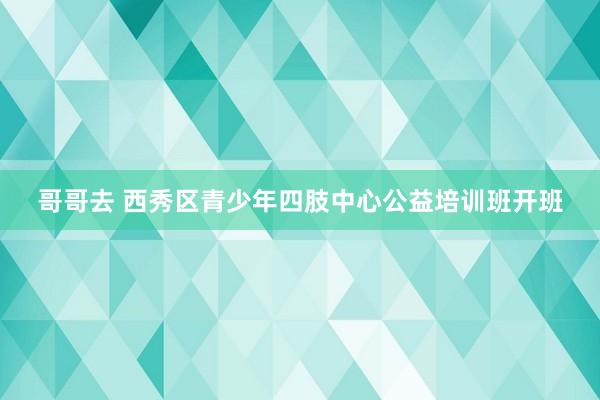 哥哥去 西秀区青少年四肢中心公益培训班开班