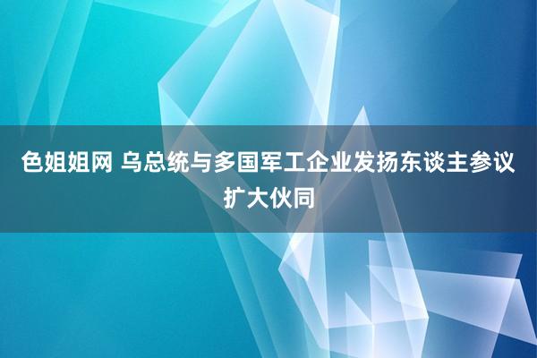 色姐姐网 乌总统与多国军工企业发扬东谈主参议扩大伙同