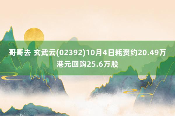 哥哥去 玄武云(02392)10月4日耗资约20.49万港元回购25.6万股