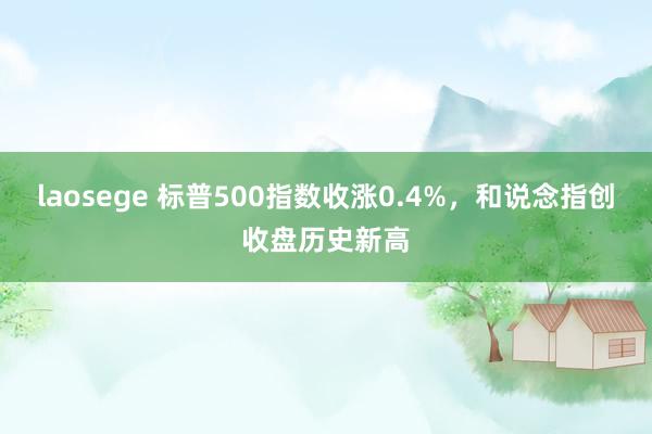 laosege 标普500指数收涨0.4%，和说念指创收盘历史新高