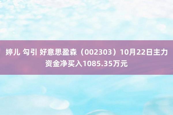 婷儿 勾引 好意思盈森（002303）10月22日主力资金净买入1085.35万元