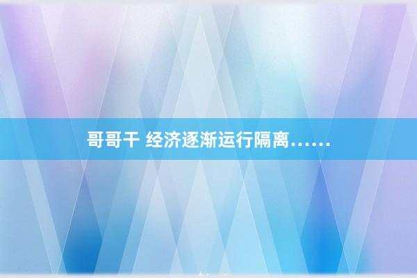 哥哥干 经济逐渐运行隔离……