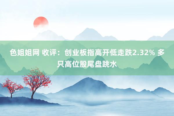 色姐姐网 收评：创业板指高开低走跌2.32% 多只高位股尾盘跳水