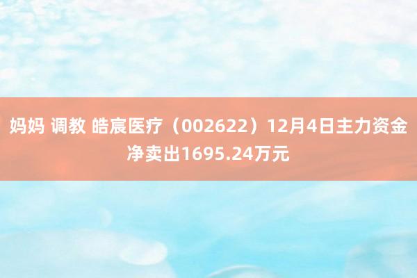 妈妈 调教 皓宸医疗（002622）12月4日主力资金净卖出1695.24万元