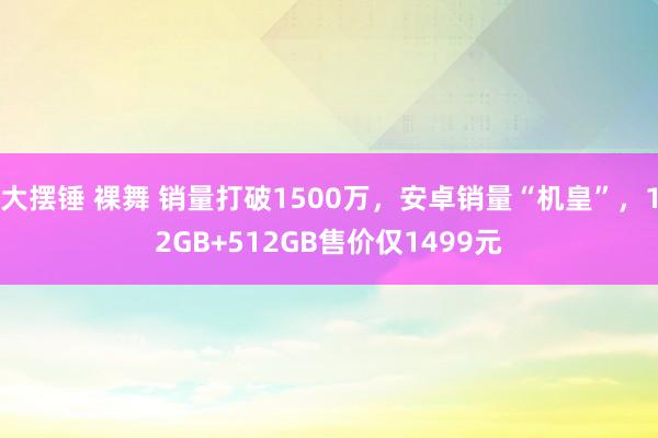 大摆锤 裸舞 销量打破1500万，安卓销量“机皇”，12GB+512GB售价仅1499元