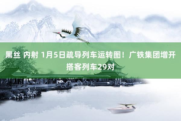 黑丝 内射 1月5日疏导列车运转图！广铁集团增开搭客列车29对