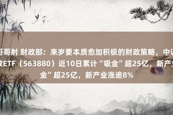 哥哥射 财政部：来岁要本质愈加积极的财政策略，中证A500指数ETF（563880）近10日累计“吸金”超25亿，新产业涨逾8%