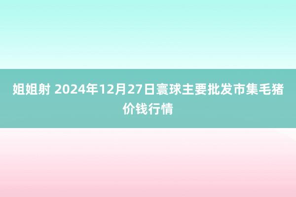 姐姐射 2024年12月27日寰球主要批发市集毛猪价钱行情