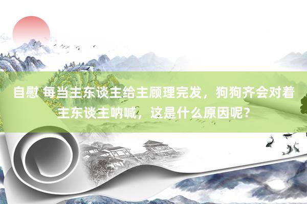 自慰 每当主东谈主给主顾理完发，狗狗齐会对着主东谈主呐喊，这是什么原因呢？