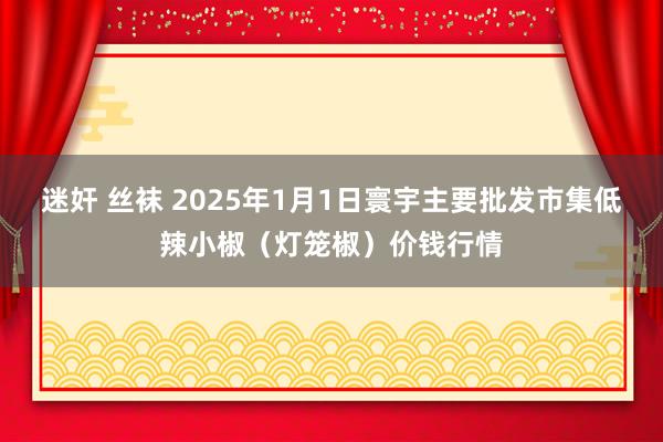 迷奸 丝袜 2025年1月1日寰宇主要批发市集低辣小椒（灯笼椒）价钱行情