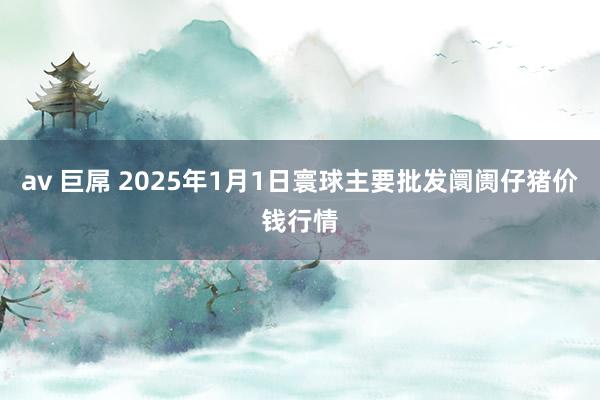 av 巨屌 2025年1月1日寰球主要批发阛阓仔猪价钱行情