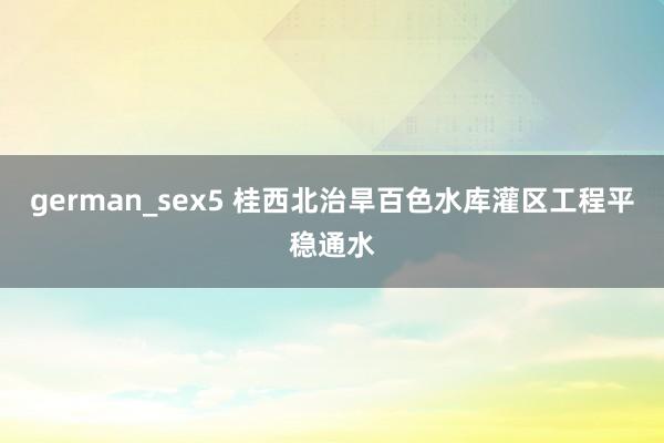 german_sex5 桂西北治旱百色水库灌区工程平稳通水