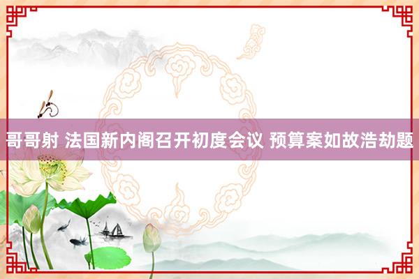 哥哥射 法国新内阁召开初度会议 预算案如故浩劫题