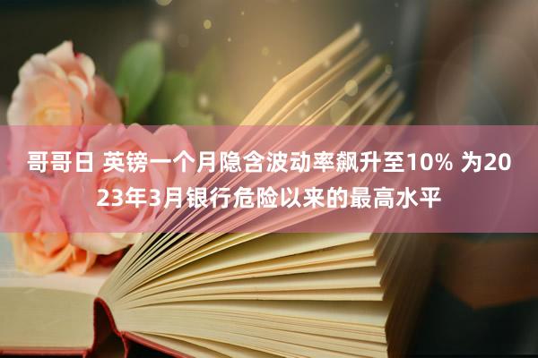 哥哥日 英镑一个月隐含波动率飙升至10% 为2023年3月银行危险以来的最高水平